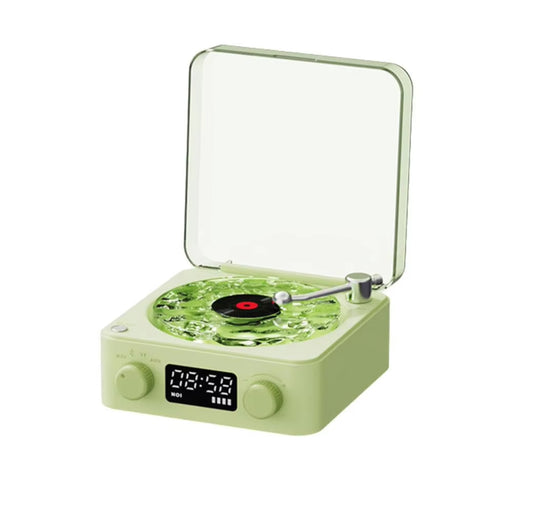 Retro Waves Wireless Bluetooth Vinyl Record Player with White Noise Light